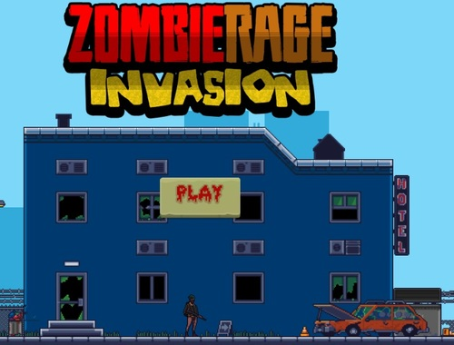 Permainan Invasi Kemarahan Zombie  secara online