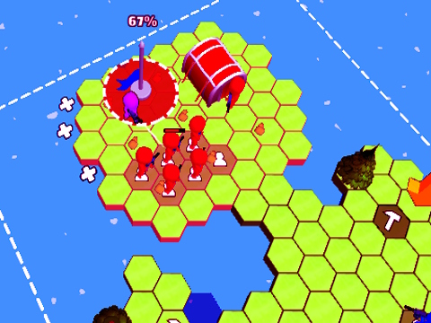 Permainan Tile Hex World: Red vs Blue secara online