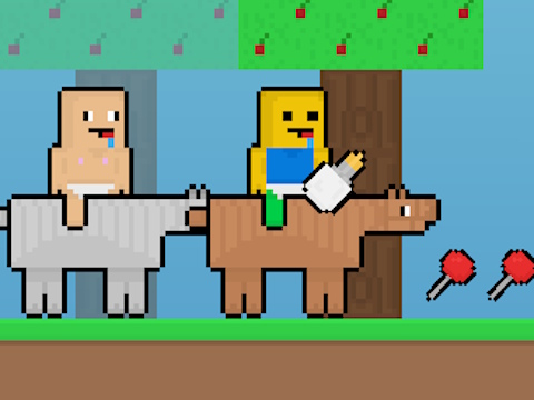 Permainan Baby noob vs baby obby horse secara online