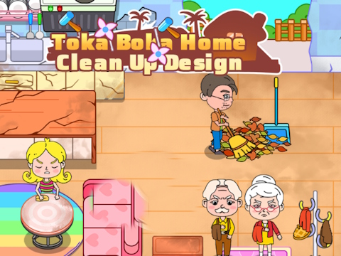 Permainan Toka Boka Home Clean Up Design secara online