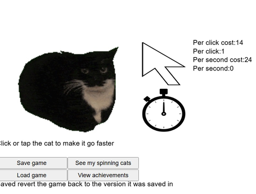 Permainan Pemintalan kucing clicker  secara online