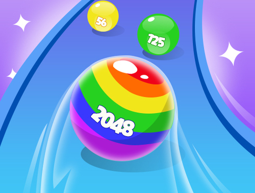 Permainan 2048 Lari bola cantik  secara online