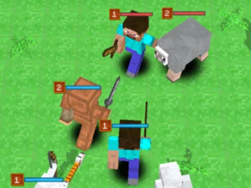 Permainan Minecraft: Buat monster dan pertarungan!  secara online
