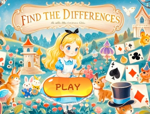 Permainan Temukan Perbedaannya: Alice in Wonderland  secara online