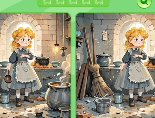 Permainan Temukan Perbedaannya: Cinderella  secara online