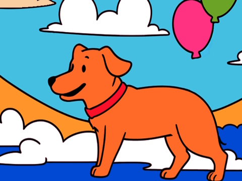 Permainan Warna dengan kode: anjing kuning  secara online
