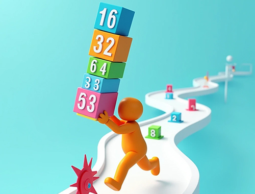 Permainan Cube Stack 2048  secara online
