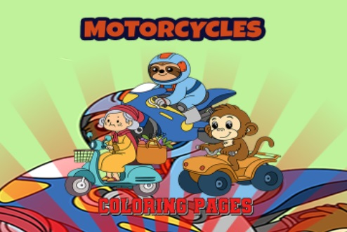 Permainan Halaman mewarnai sepeda motor  secara online