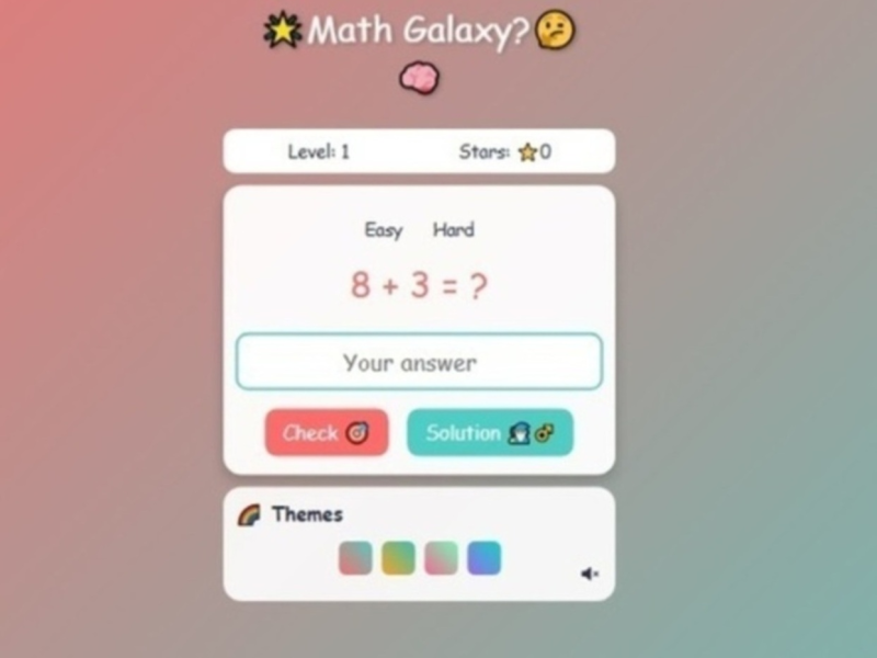 Permainan Galaksi Matematika  secara online