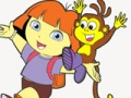 Permainan Dora the Explorer mewarnai menyenangkan  secara online