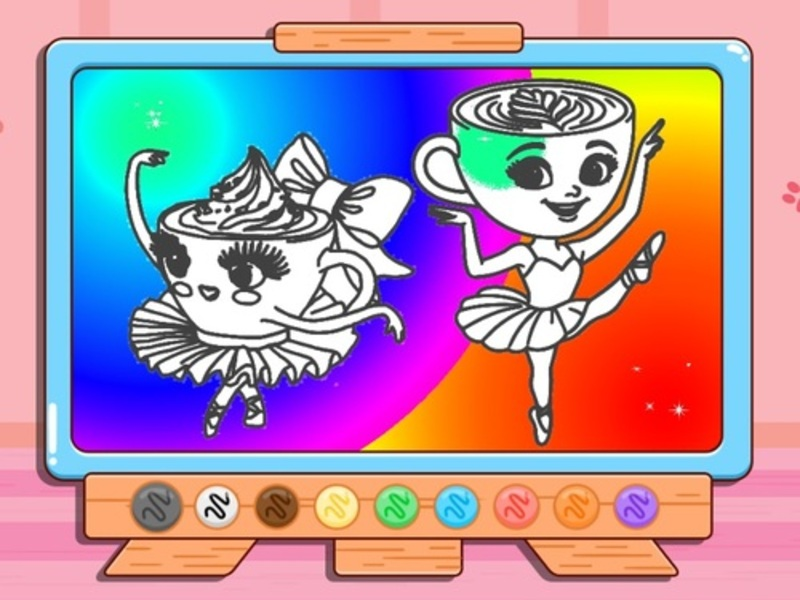 Permainan Buku mewarnai: balerina cappuccin secara online