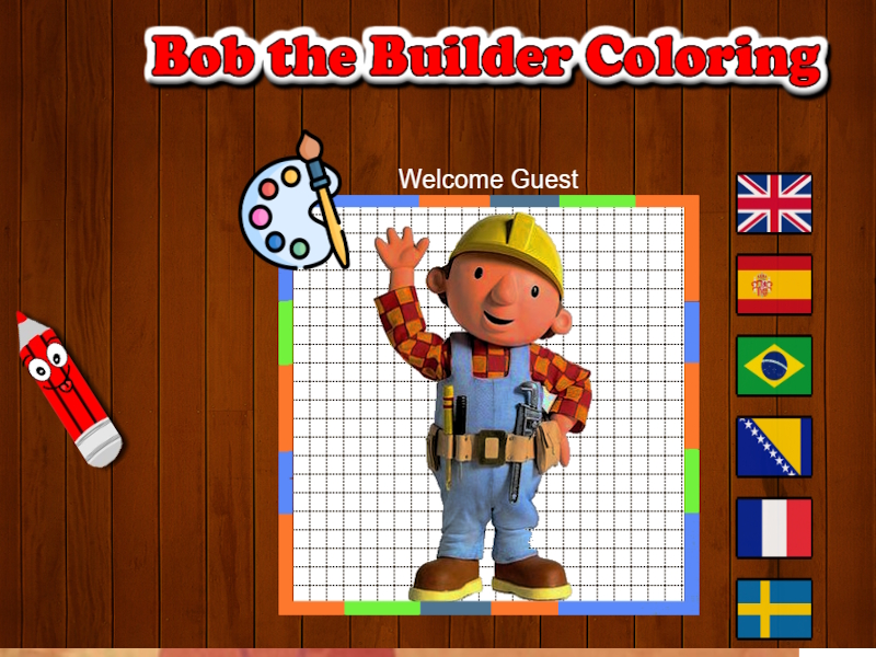 Permainan Bob The Builder Mewarnai secara online