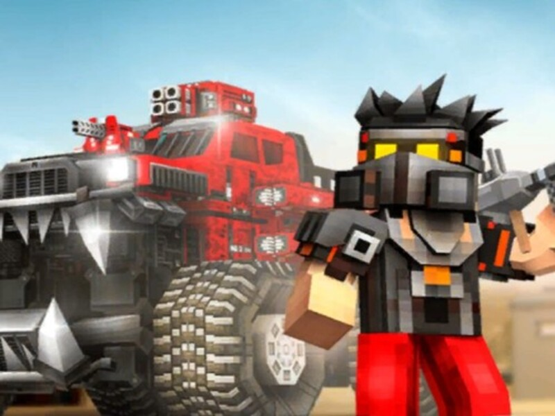 Permainan Mobil Blocky: Pertempuran Mobil secara online
