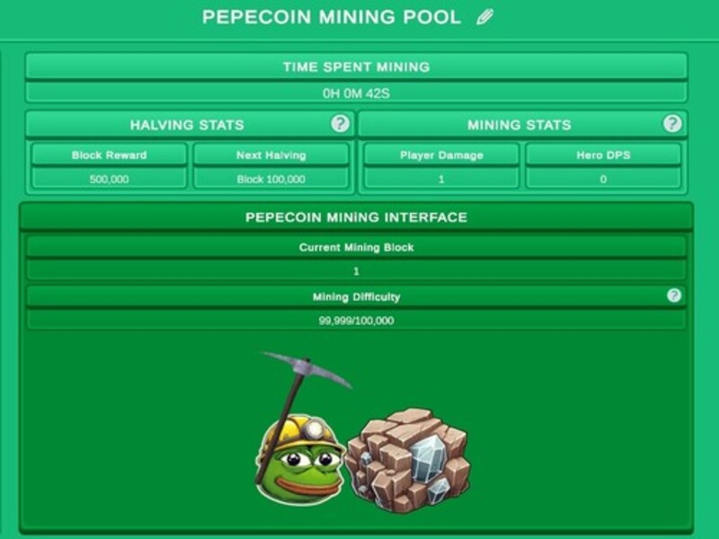 Permainan Pepecoin Miner Idle Simulator secara online