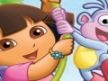 Permainan Teka -teki puzzle fun dora dengan sepatu bot  secara online