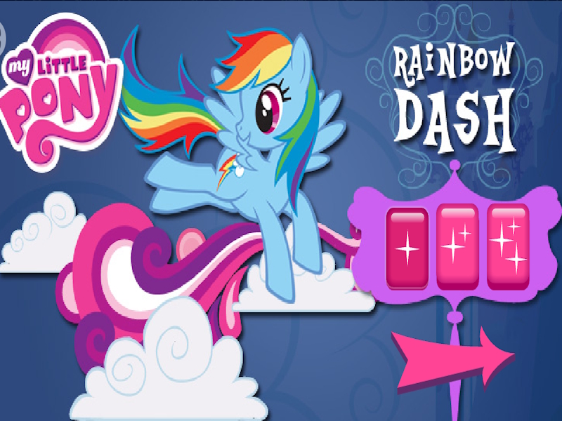 Permainan Rainbow Dash's Cloud Bump secara online