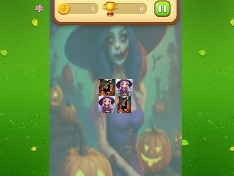 Permainan Pertandingan Memori Witch Halloween secara online