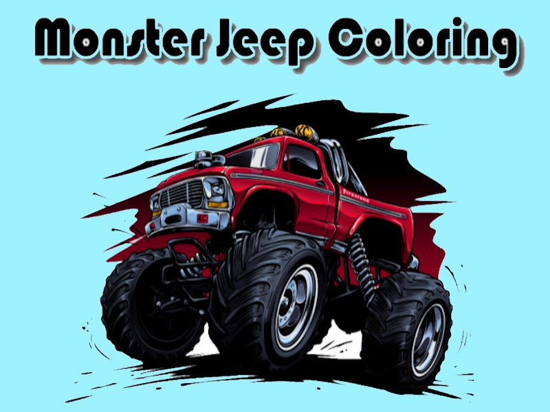 Permainan Monster Jeep Coloring secara online