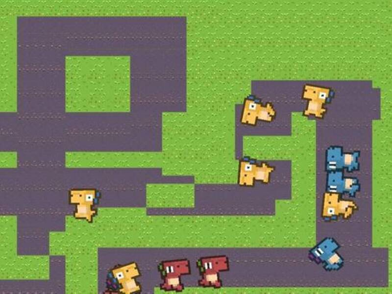 Permainan Dino Defense 2d secara online