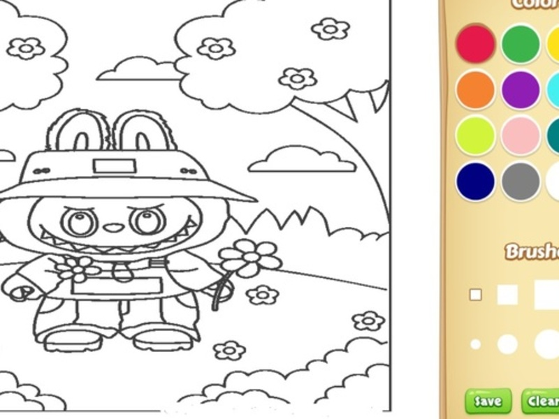 Permainan Buku mewarnai labubu lucu untuk anak-anak secara online